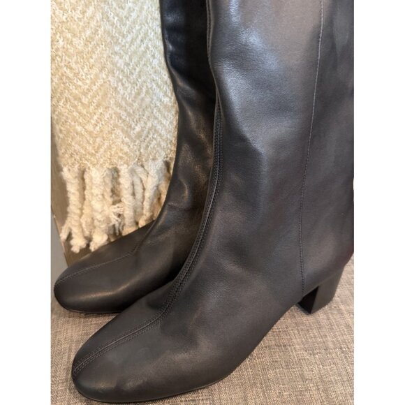 Kurt Geiger Size 9.5 heel boot women's black leather Elmer knee High eagle 40.5 - Picture 14 of 16